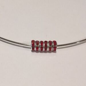 6‎ Red 8mm Rondelle Spacer Beads